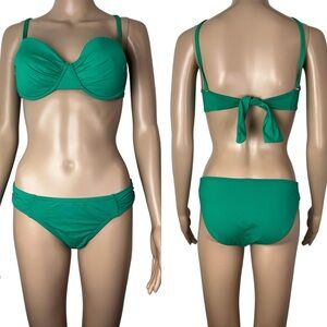 Tommy Bahama Green Matching Bra Top and Bottom Bikini Set